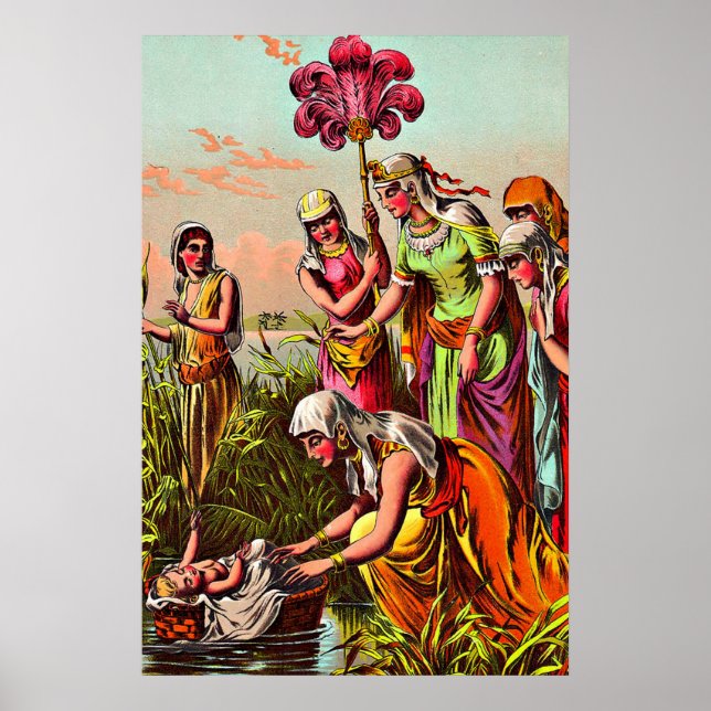 Poster Baby Moses à l'affiche de la rivière (Devant)