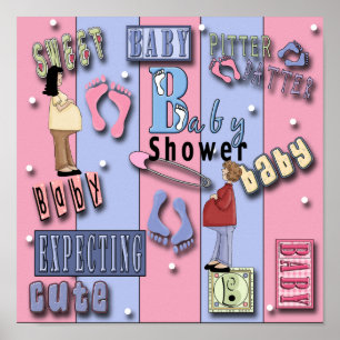Poster Baby shower 1Affiche