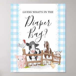 Poster Baby shower agricole Devis Ce qui se trouve dans l