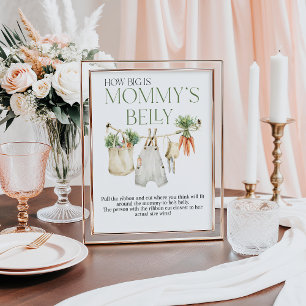 Poster Baby shower agricole local Belly