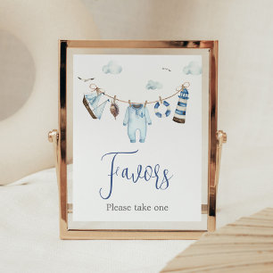 Poster Baby shower Ahoy Nautique Faveurs
