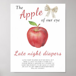 Poster Baby shower Apple - Late night couches jeu