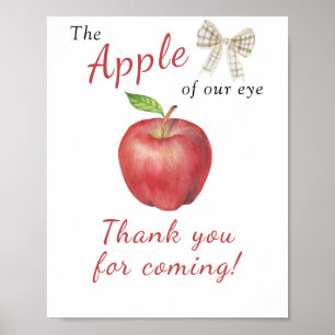 Poster Baby shower Apple - Merci pour venir