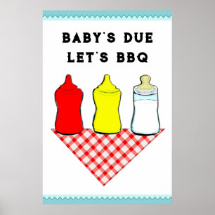 Poster Baby shower BBQ
