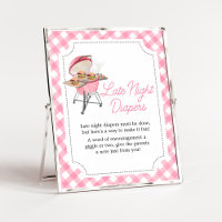 Baby shower BBQ Burger Rose Late Night Diapés