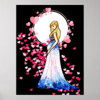 Baby shower Blonde Lady en Maternité Robe longue