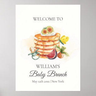 Poster Baby shower Brunch Pancake à la pomme de terre Fru