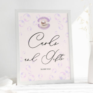 Poster Baby shower Cadeaux Little Pearl Cards