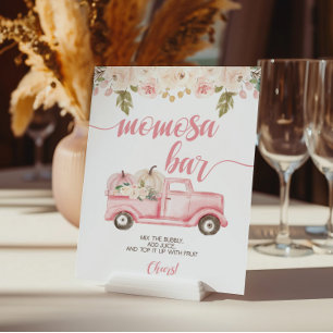 Poster Baby shower Camion citrouille Momosa Bar