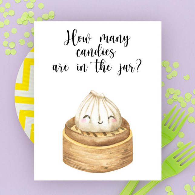 Poster Baby shower chinois à benne - combien de bonbons (Créateur téléchargé)