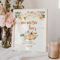 Baby shower citrouille Momosa Bar