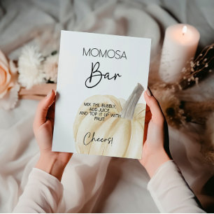 Poster Baby shower citrouille Momosa Bar