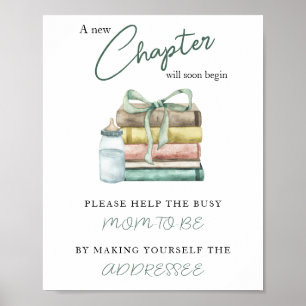 Poster Baby shower conte de fée - Aidez la future maman o