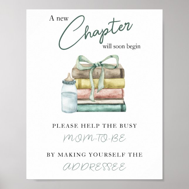 Poster Baby shower conte de fée - Aidez la future maman o (Devant)