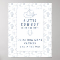 Baby shower cow-boy Devinez combien de bonbons