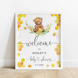 Poster Baby shower d'abeilles