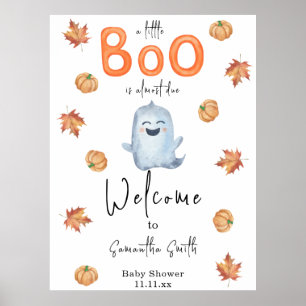 Poster Baby shower d'accueil du fantôme d'Halloween
