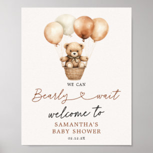 Poster Baby shower d'accueil neutre entre les sexes chez 