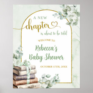 Poster Baby shower d'Affiche de bienvenue du livre d'hist