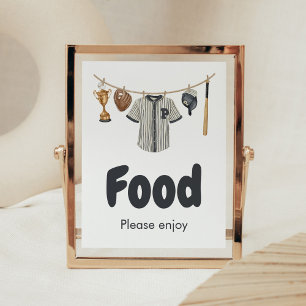 Poster Baby shower de baseball Little Slugger