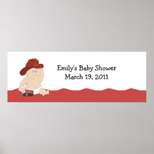Poster Baby shower DE BÉBÉ FIGHTER / Bannière d'anniversa