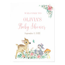 Baby shower de bienvenue aux cerfs et amis