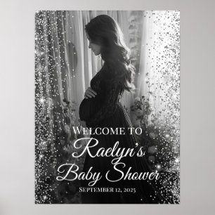 Poster Baby shower de bienvenue avec photo
