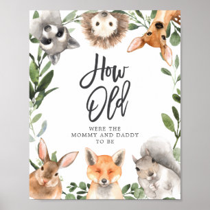 Poster Baby shower De Bois Quel Âge Ont-Ils Joué