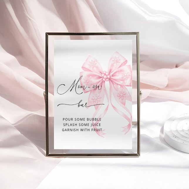 Poster Baby shower de boue rose à l'extérieur à froid (Créateur téléchargé)