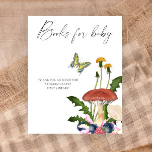 Poster baby shower de champignons sauvages Livres pour bé