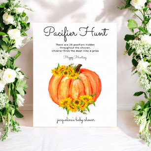 Poster Baby shower de chasse citrouille Pacifique