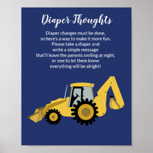 Poster Baby shower de construction Jeu de réflexion sur l