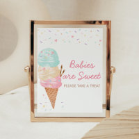 Baby shower de crème glacée Les bébés sont doux