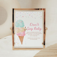 Baby shower de crème glacée ne pas dire bébé