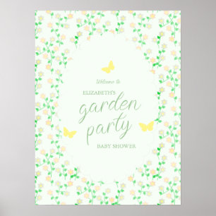 Poster Baby Shower de Fête de Jardin Genre Neutre