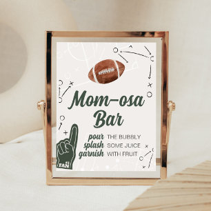 Poster Baby shower de football Maman Osa Bar