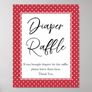 Poster Baby shower de fraise Berry Sweet Diaper