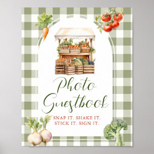 Poster Baby shower de marché local de croissance photo li