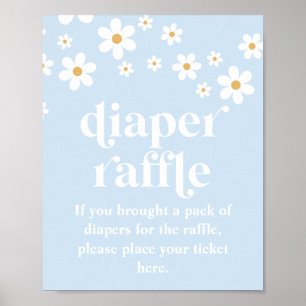 Poster Baby shower de marguerite Daisy Signal de raffe