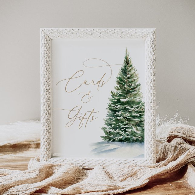 Poster Baby shower de Noël d'hiver Cartes et cadeaux (Créateur téléchargé)