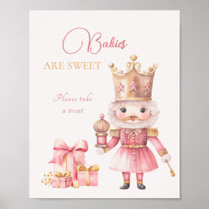 Poster Baby shower de Noël Nutcracker Les bébés sont doux