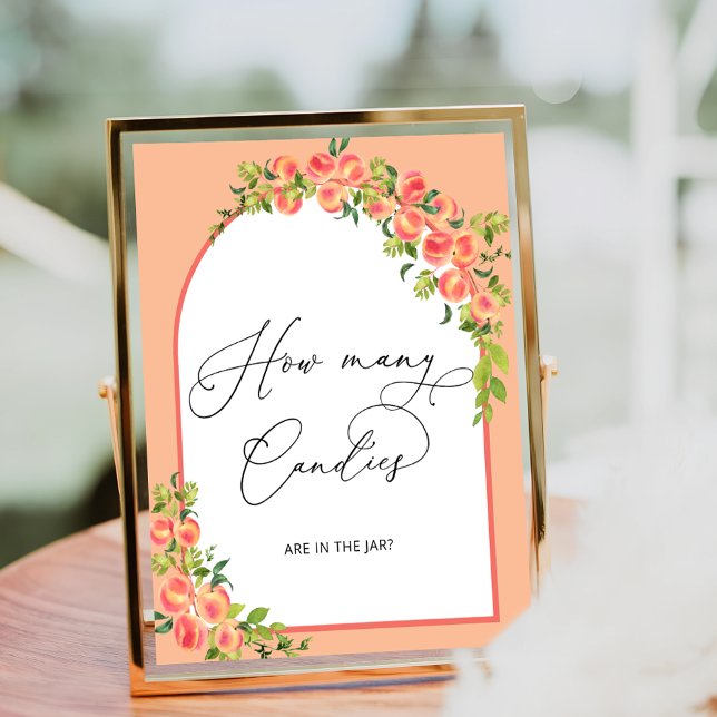 Poster Baby shower de pêche combien de bonbons en bocal (Créateur téléchargé)