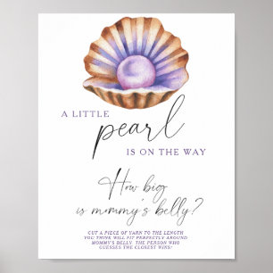 Poster Baby shower de perle Quelle taille est le jeu du v