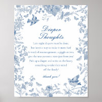 Baby shower de réflexion sur la couche bleue de Jo