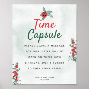 Poster Baby shower de temps Capsule Conseils Tomate rusti