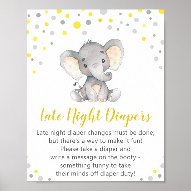 Poster Baby shower des pensées nocturnes des plongeurs (Devant)