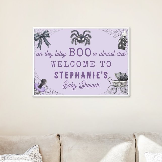 Poster Baby shower d'Halloween Little Boo Itsy Bitsy Spid (Créateur téléchargé)