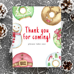 Poster Baby shower d'hiver aquarelle Merci d'être venu