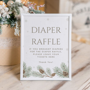 Poster Baby shower d'hiver Déchets