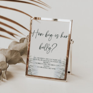 Poster Baby shower d'hiver Quelle est la taille de son ve